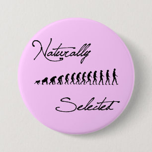 Natuurlijk geselecteerd Evolutie-Shirt Ronde Button 7,6 Cm