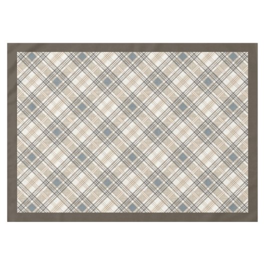 Natuurlijk getint tafelkleed met geometrische acce (Voorkant (Horizontaal))