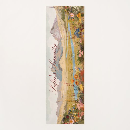 Natuurlijk gezien bergen rivieren en bloemen yogamat (Voorkant)