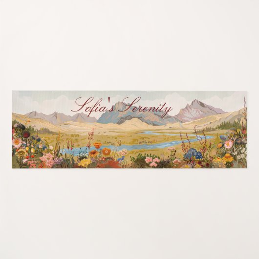 Natuurlijk gezien bergen rivieren en bloemen yogamat (Voorkant (horizontaal))