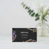 Natuurlijk glamour-patroon visitekaartje (Staand voorkant)
