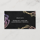 Natuurlijk glamour-patroon visitekaartje (Achterkant)