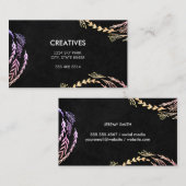 Natuurlijk glamour-patroon visitekaartje (Voorkant / Achterkant)