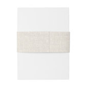 Natuurlijk | Green Burlap Texture Wedding Uitnodigingen Wikkel (Achterkant Voorbeeld)
