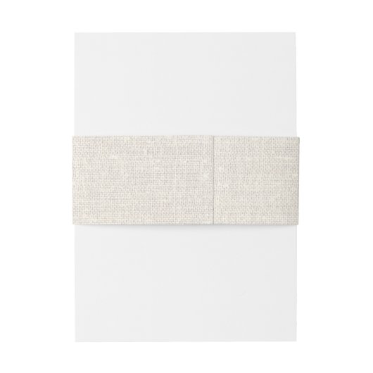 Natuurlijk | Green Burlap Texture Wedding Uitnodigingen Wikkel (Achterkant Voorbeeld)