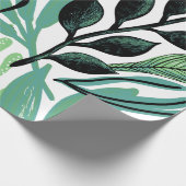  natuurlijk groen patroon cadeaupapier (Hoek)