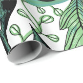  natuurlijk groen patroon cadeaupapier (Rol Hoek)