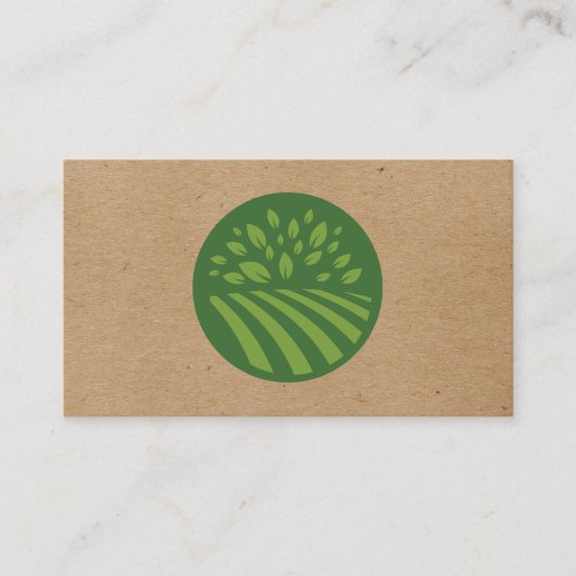 Natuurlijk groen pictogram visitekaartje (Voorkant)