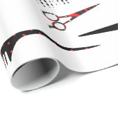 Natuurlijk haar rood zwart cadeaupapier (Rol Hoek)