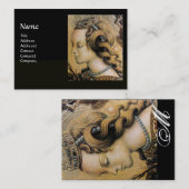 NATUURLIJK HAIR BEAUTY JEWELRY MONOGRAM zwart goud Visitekaartje (Voorkant / Achterkant)