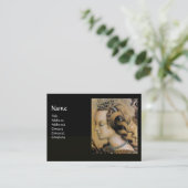 NATUURLIJK HAIR BEAUTY JEWELRY MONOGRAM zwart goud Visitekaartje (Staand voorkant)