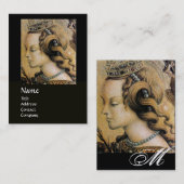 NATUURLIJK HAIR BEAUTY JEWELRY MONOGRAM zwart goud Visitekaartje (Voorkant / Achterkant)