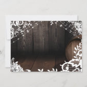 Natuurlijk handschrift Licht kant en witte bloemen Save The Date (Achterkant)