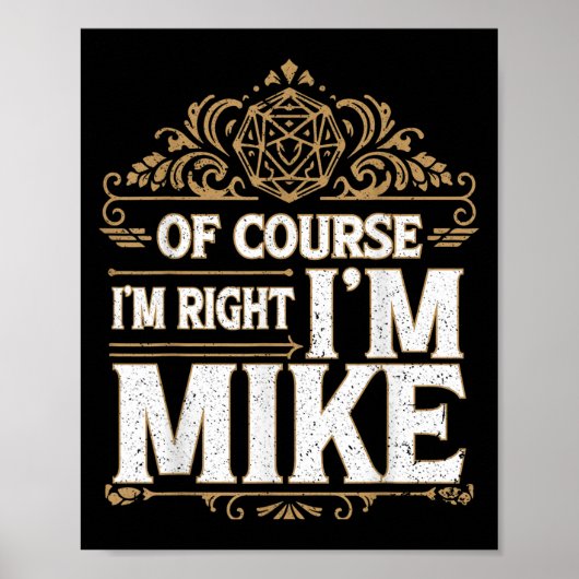 Natuurlijk heb ik gelijk in Mike voornaam Mike Poster (Voorkant)