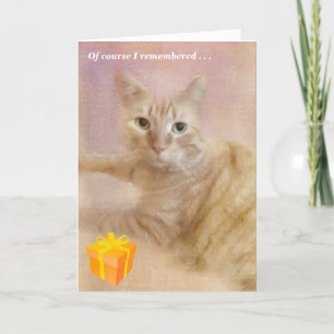 Natuurlijk herinner ik me Cat Birthday Kaart