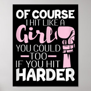 Natuurlijk hou ik van een meisje - boxing Kickboxe Poster