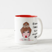 "Natuurlijk hou ik van je - niet altijd voor koffi Tweekleurige Koffiemok (Voorkant rechts)