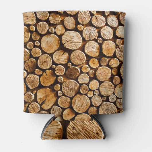 Natuurlijk hout: Close-up log textuur Blikjeskoeler (Voorkant)