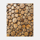 Natuurlijk hout: Close-up log textuur Fleece Deken (Voorkant)