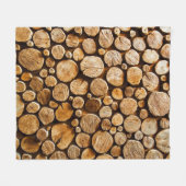 Natuurlijk hout: Close-up log textuur Fleece Deken (Voorkant (Horizontaal))