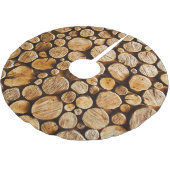 Natuurlijk hout: Close-up log textuur Kerstboom Rok (Gekanteld)