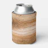 Natuurlijk hout: gestructureerd oppervlak blikjeskoeler (Blikje Voorkant)
