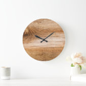 Natuurlijk hout: gestructureerd oppervlak grote klok (Huis)