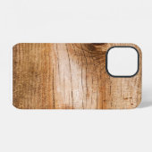 Natuurlijk hout: gestructureerd oppervlak iPhone hoesje (Achterkant horizontaal)