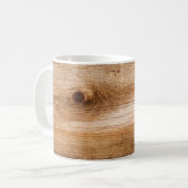 Natuurlijk hout: gestructureerd oppervlak koffiemok (Voorkant links)