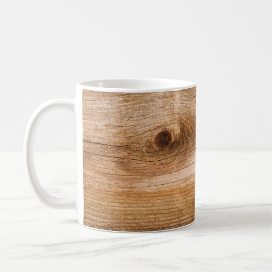 Natuurlijk hout: gestructureerd oppervlak koffiemok (Links)
