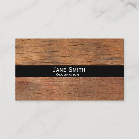 Natuurlijk hout stijlvol modern trendy aanpasbaar visitekaartje (Voorkant)