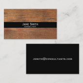 Natuurlijk hout stijlvol modern trendy Consultant Visitekaartje (Voorkant / Achterkant)