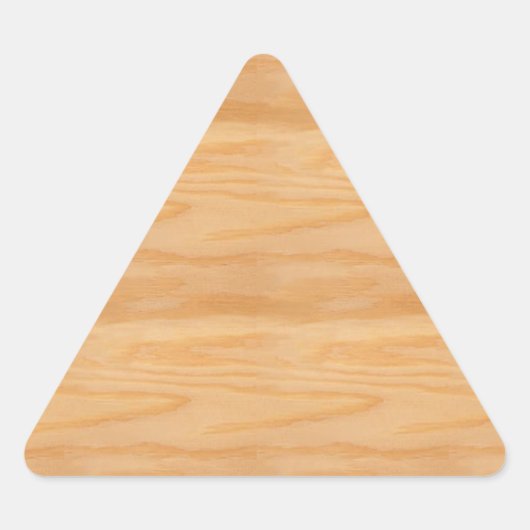 Natuurlijk houten blanco sjabloon trendy elegante sticker (Voorkant)
