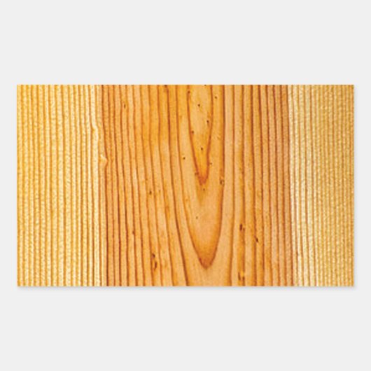 Natuurlijk Houten Graanontwerp 1 Rechthoekige Sticker (Voorkant)