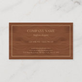 Natuurlijk houten ontwerp en Logo Visitekaartje (Achterkant)