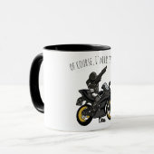 Natuurlijk, ik luister... Grappige motorfiets Mok (Voorkant links)