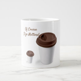 Natuurlijk is grootte belangrijk! grote koffiekop