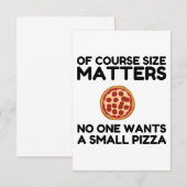 Natuurlijk is grootte belangrijk, niemand wil een  bedankkaart (Voorkant / Achterkant)