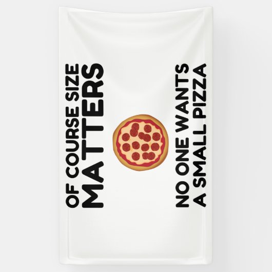 Natuurlijk is grootte belangrijk, niemand wil een  spandoek (Verticaal)