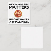 Natuurlijk is grootte belangrijk, niemand wil een  vierkante visitekaartje (Voorkant / Achterkant)