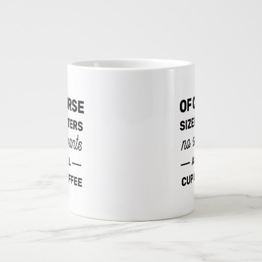 Natuurlijk is grootte belangrijk, niemand wil klei grote koffiekop (Voorkant)