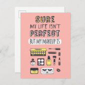 Natuurlijk is Makeup niet perfect Briefkaart (Voorkant / Achterkant)