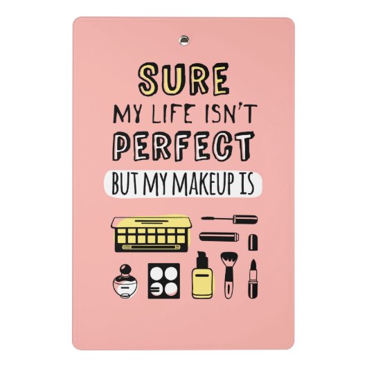 Natuurlijk is Makeup niet perfect Mini Klembord (Achterkant)
