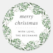 Natuurlijk Joyful | Bossen | Gepersonaliseerd kers Ronde Sticker (Voorkant)