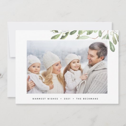 Natuurlijk Joyful | Botanische foto van Elegant Feestdagenkaart (Voorkant)