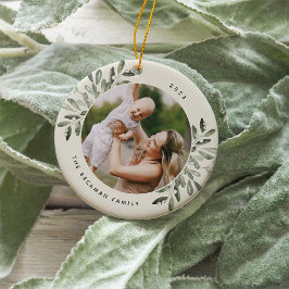 Natuurlijk Joyful | Botanische persoonlijke foto Keramisch Ornament
