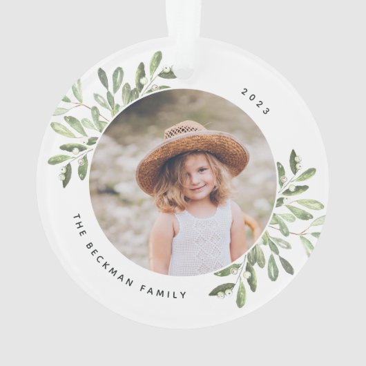 Natuurlijk Joyful | Botanische persoonlijke foto Ornament (achterkant)