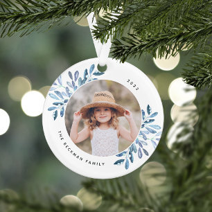 Natuurlijk Joyful Botanische persoonlijke foto Ornament