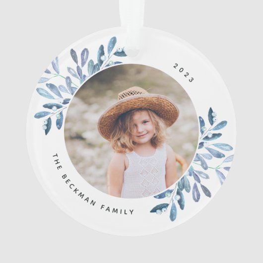 Natuurlijk Joyful | Botanische persoonlijke foto Ornament (achterkant)