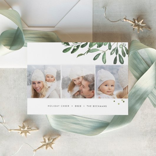 Natuurlijk Joyful | Holiday Photo Collage Card Feestdagenkaart